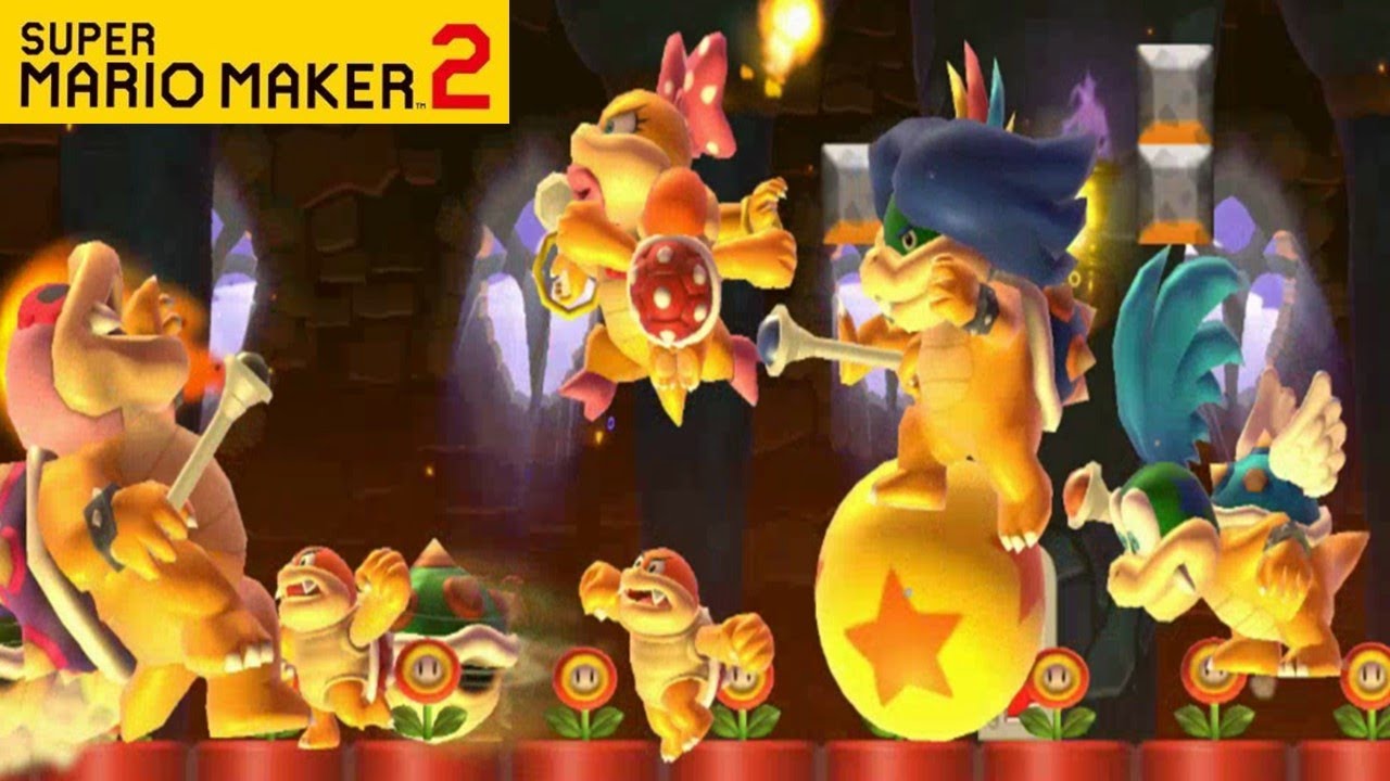 SUPER MARIO MAKER 2 - KOOPALINGS BOSS RUSH, AUTO LEVEL STAGES [Nintendo Switch]