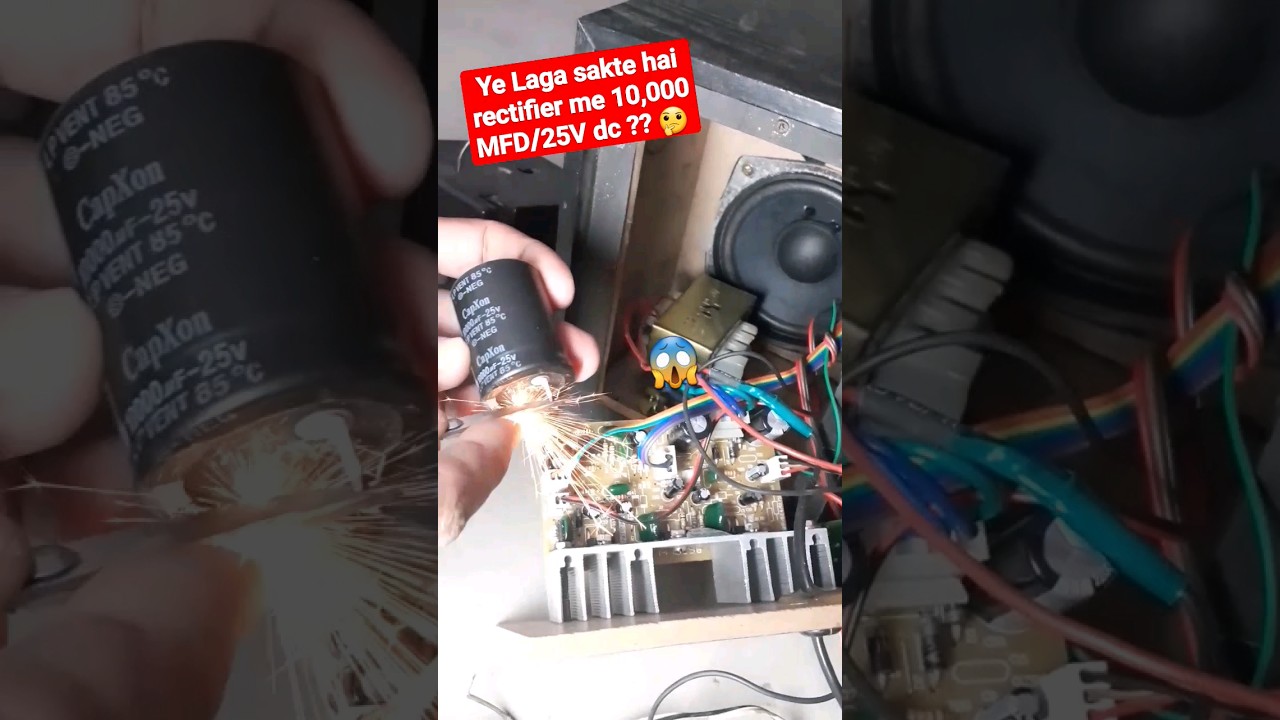 10,000 MFD/25V #big dc #capacitor also used in 50W #home #theatre #circuit #board #repair #shorts