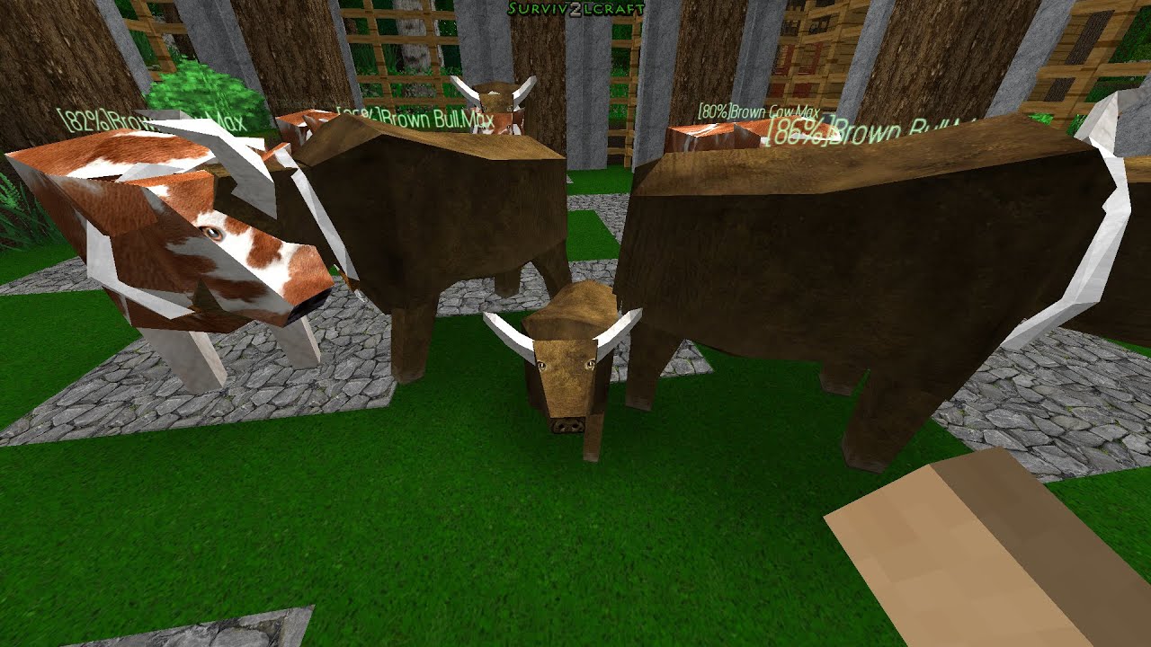 JA DOMESTIQUEI AS PRIMEIRAS VAQUINHAS DA FAZENDA E JA TEVE FILHOTE FAZENDINHA SURVIVALCRAFT 2 #2