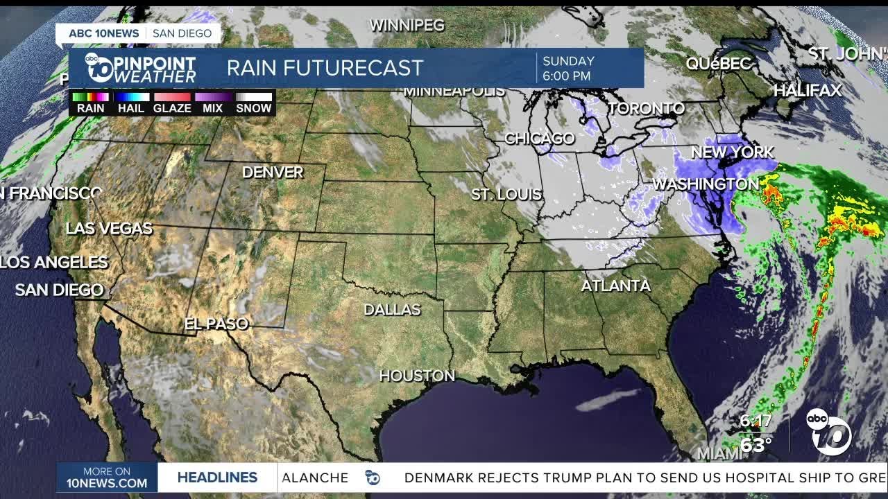 ABC 10News Pinpoint Weather with Max Goldwasser: Warm and partly sunny start to the week