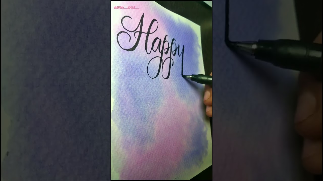 Happy New Year🎉#calligraphy #shorts #handlettering #lettering #watercolor #art #artist  #newyear2023