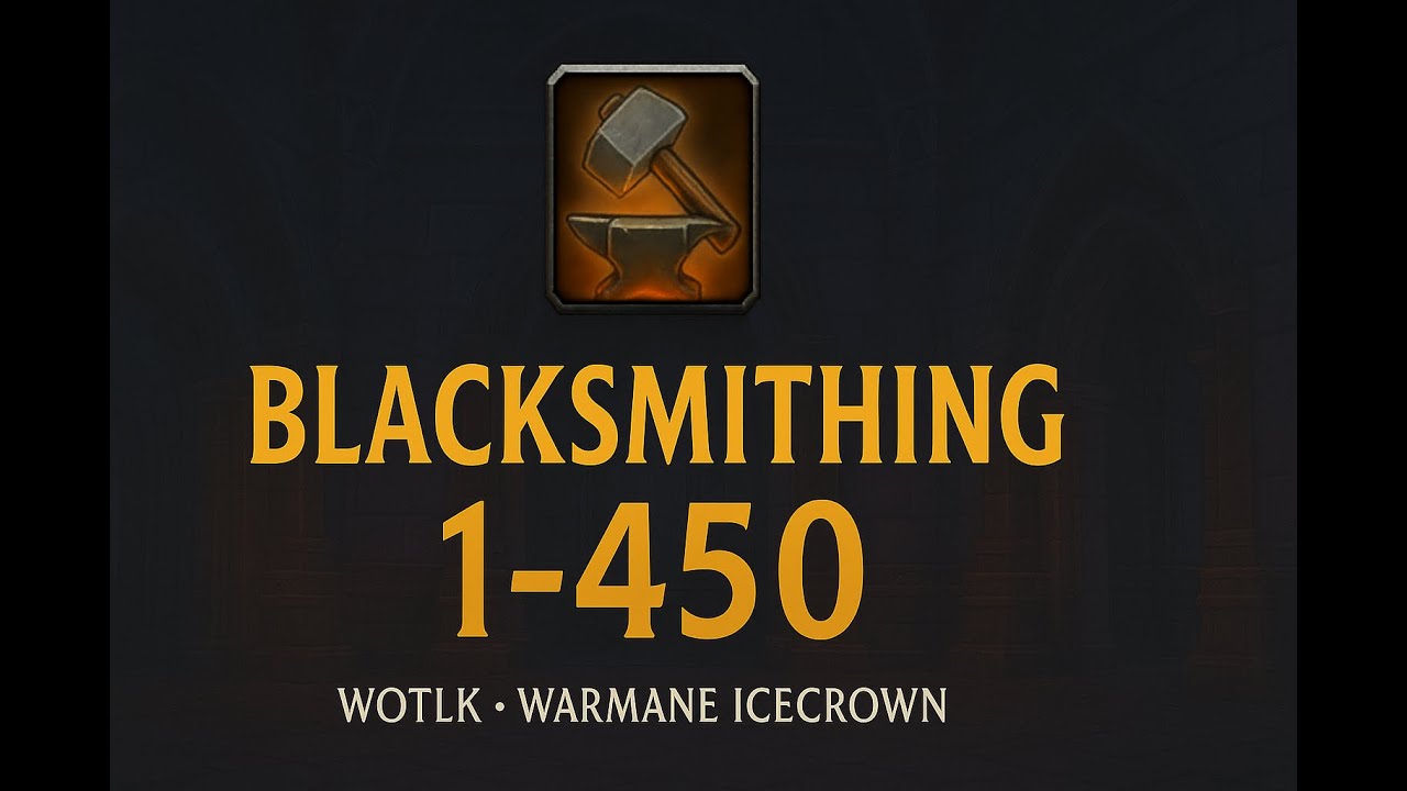 WotLK Warmane Icecrown - Blacksmithing 1 to 450 (x3), Bonuses and Gold Making
