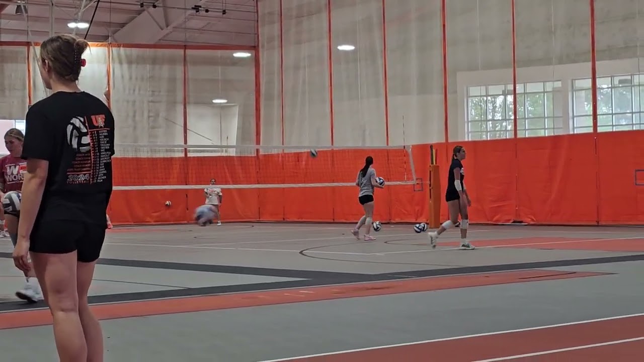 Topspin Serve Practice 2027 Middle Blocker  Natalie Whittaker #middleblocker #volleyball 