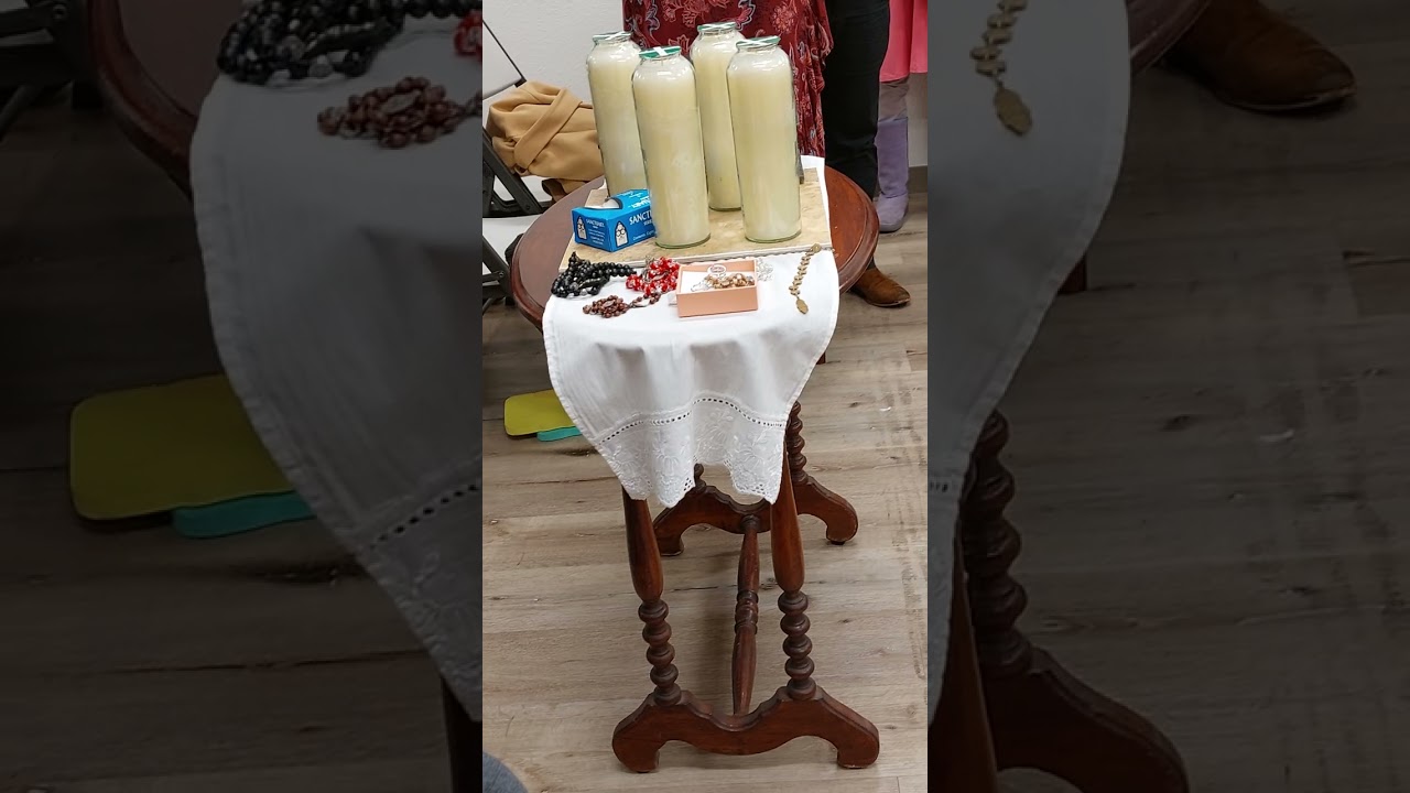 How we get our items blessed.  Catholic Blessed Objects.