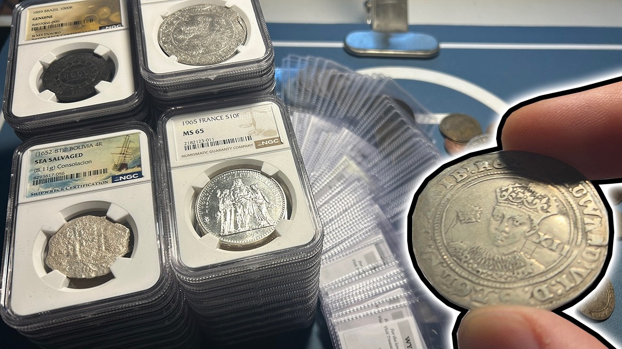 Unboxing $10,000+ of Long Beach Coin Show Buys - Shipwreck, Silver, & Rarities!!