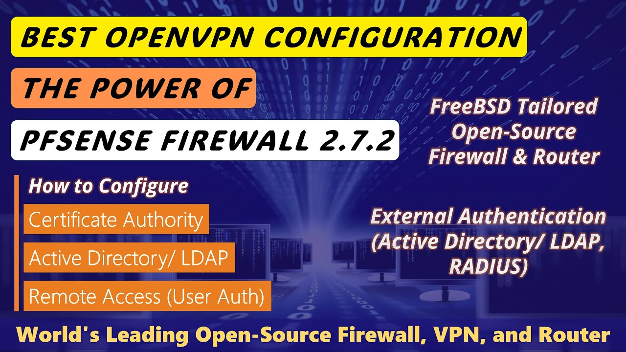 pfSense 2.7.2 Новое! | Настройка OpenVPN «Удалённый доступ (аутентификация пользователя)» с помощ...
