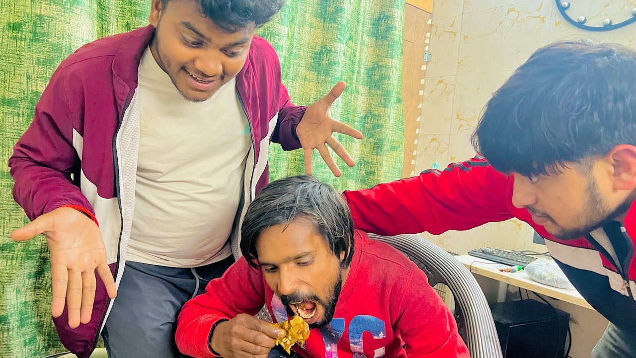 PRANK  WITH NAVEEN & suraj eating mutton 😅😅🤣🤣