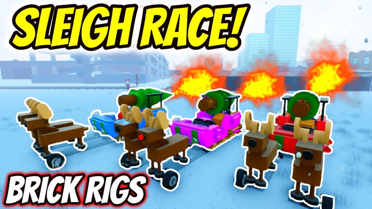 Brick Rigs Christmas Race In Santa's Sleigh! | Brick Rigs Gameplay With Spycakes and Camodo Gaming