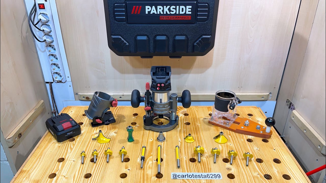 Parkside performance gioco con la fresatrice rifilatore PMFAP 20 L tutorial fresa ricaricabile Lidl 