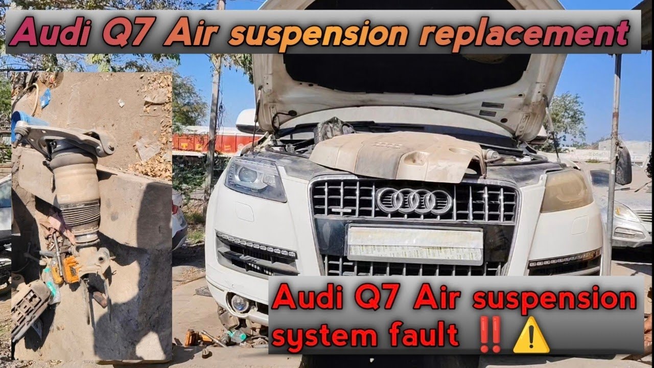 Audi Q7 Air suspension system faul‼️⚠️Audi Q3 Air suspension replacement #automobile #audi#repering 