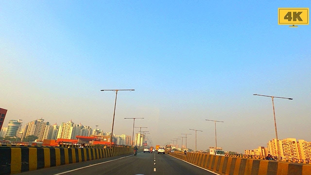 4K Drive in Lucknow : Amar Shaheed Path, from Transport Nagar to Gomti Nagar