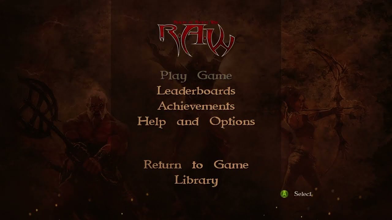 R.A.W. (Xbox 360 game on Series X)