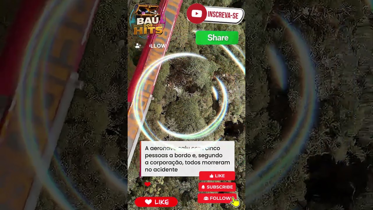 V&iacute;deo mostra destro&ccedil;os de helic&oacute;ptero que caiu com Rick, da dupla Rick & Renner