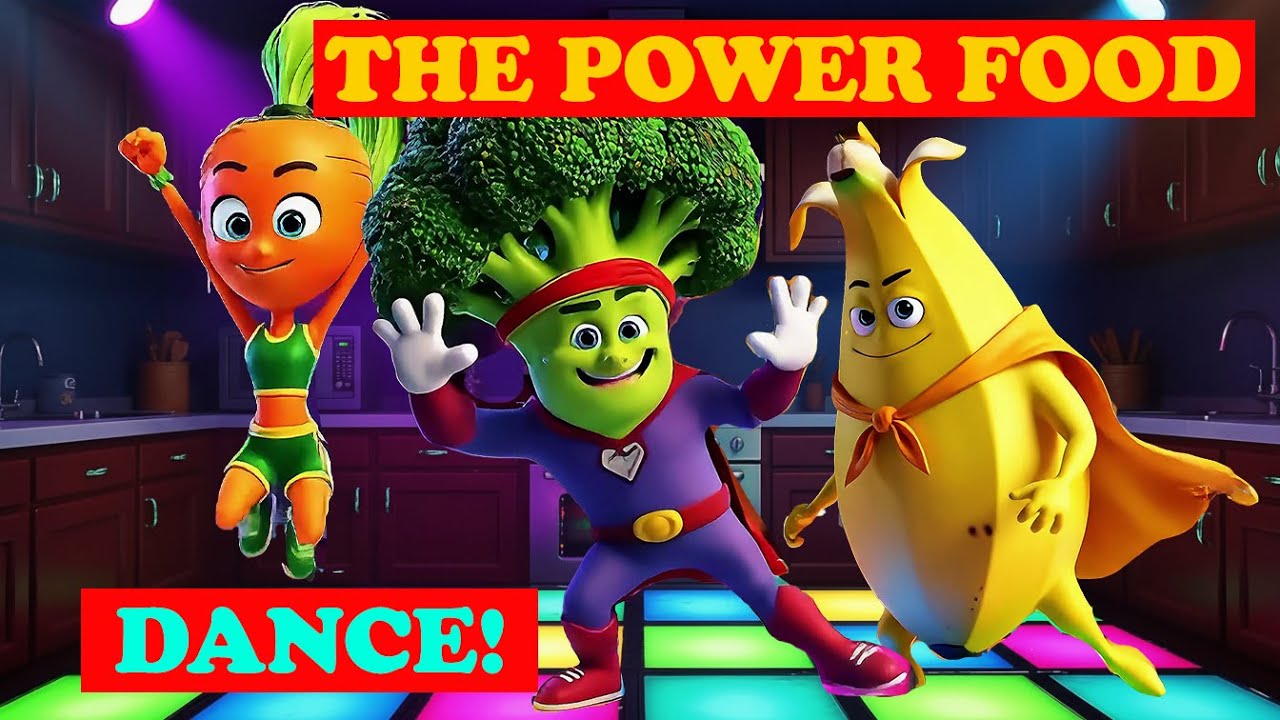 JUMP, JUMP, JUMP! 🍎🥕 The Power Food Dance! (Healthy Kids Action Song)