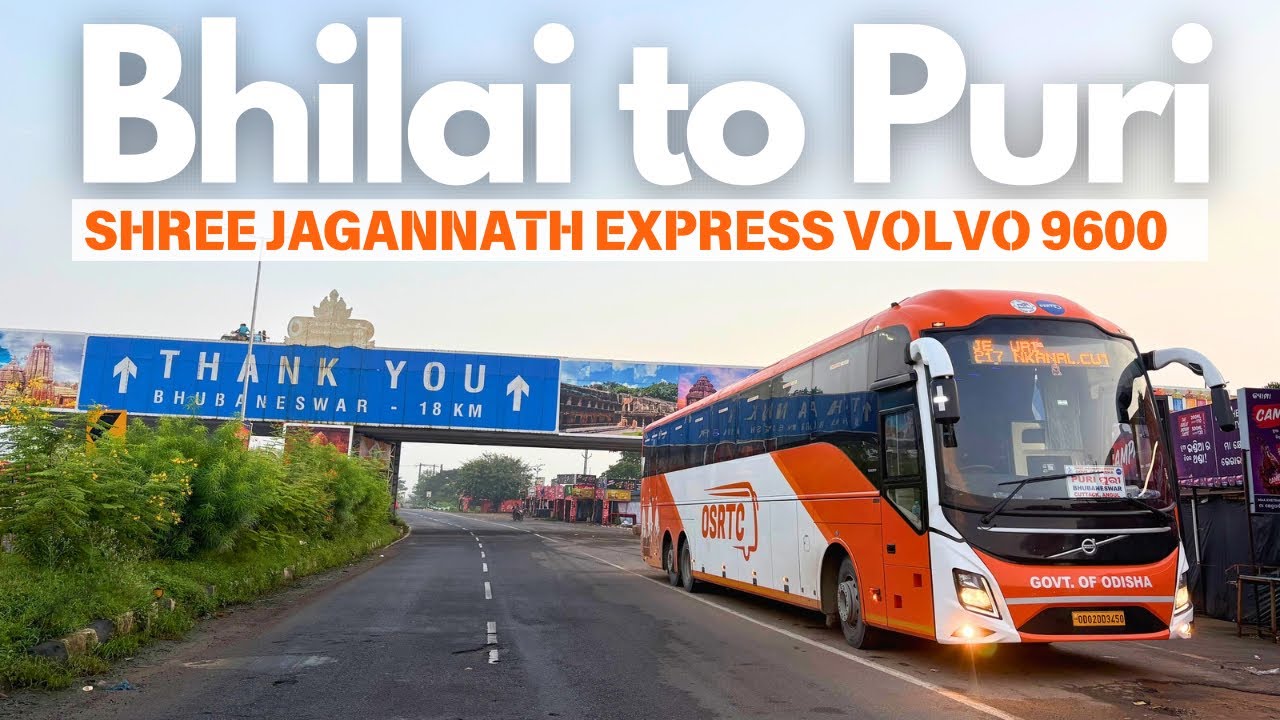 Bhilai to Puri Bus Journey 🚌 | OSRTC Jagannath Express Volvo 9600 | Multi-Axle Semi Sleeper Vlog