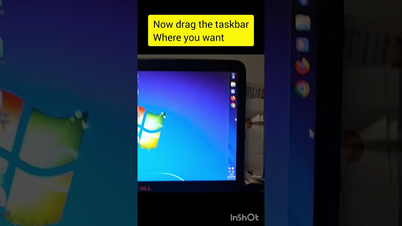Change taskbar position #taskbar #windows #computereducational #computer #computertricks