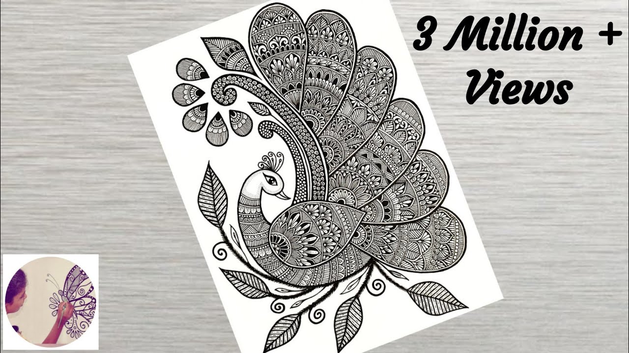 How to draw Mandala for Beginners | Peacock mandala art | Peacock drawing | Step-by-Step | DoodleArt