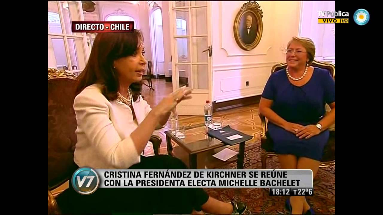 Cristina Fernández de Kirchner con Michelle Bachelet en Chile