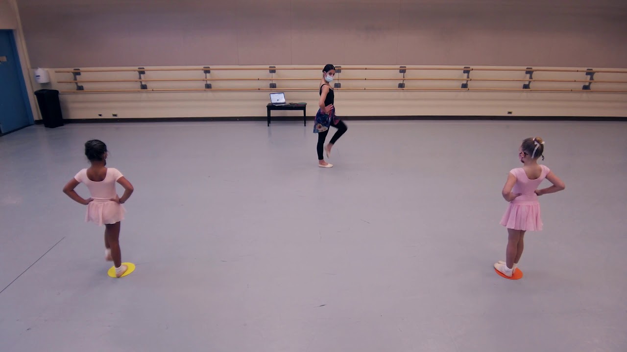 Children's ballet lesson with surprise Nutcracker guests