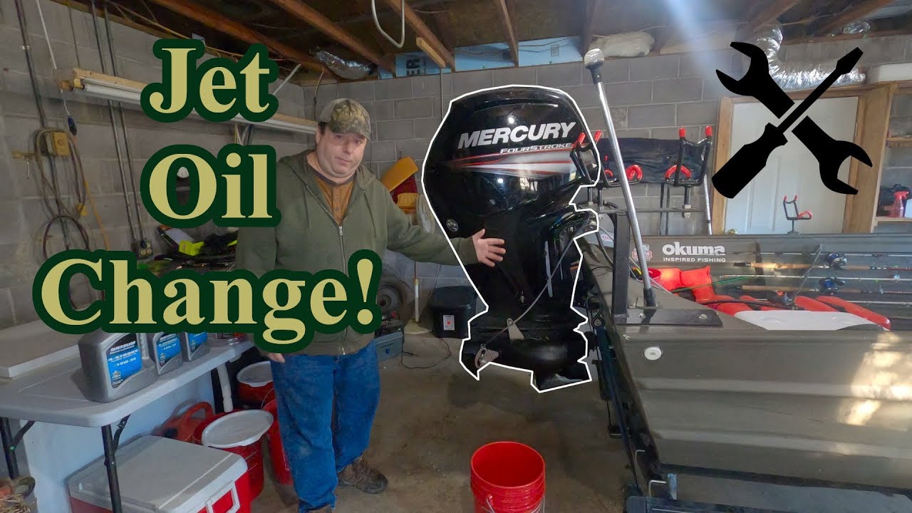 65 HP Mercury Jet Maintenance (Oil Change etc)