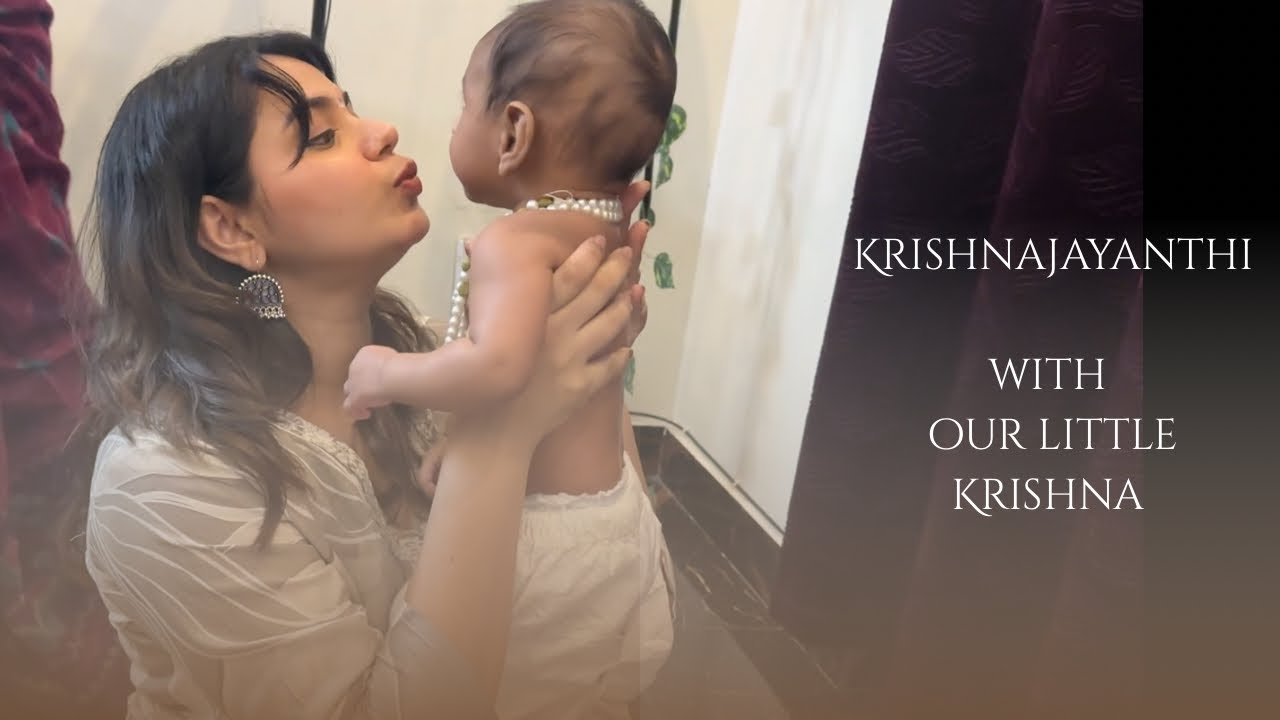 Our First Simple Janmasthami With Our Little Krishna 💛
