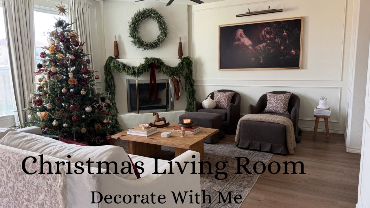 Christmas Living Room Decorate with me 2025
