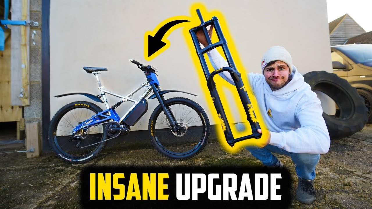 NEW DOWNHILL SUSPENSION TRANSFORMED THE DIY E BIKE PROJECT!!