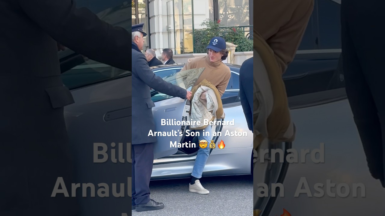 BILLIONAIRE BERNARD ARNAULT&rsquo;S SON IN AN ASTON MARTIN 🤯💰🔥 #monaco #automobile #billionaire #rich