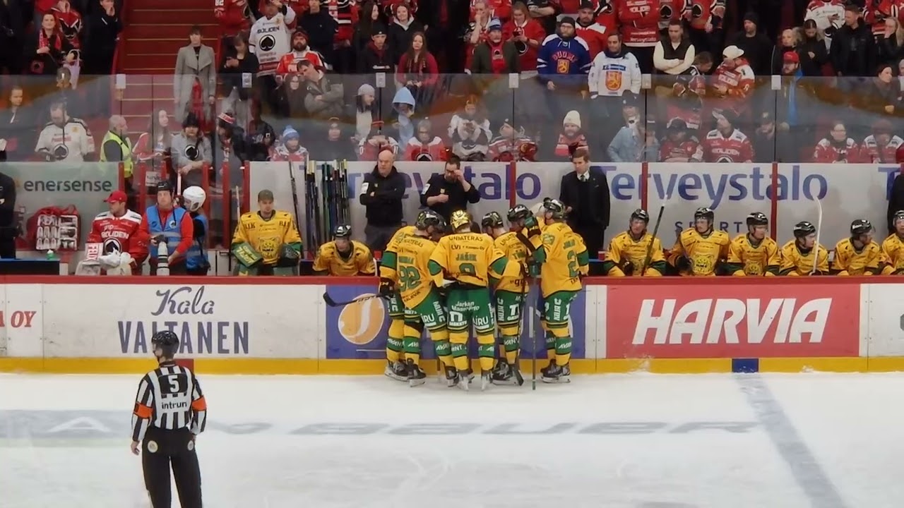 Ässät - Ilves 16.1.2025. Pelin loppu ja voittoisat tunnelmat. 