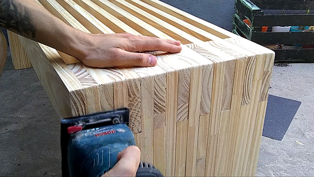 COMO HACER BANCO DE MADERA PARA JARDÍN / ESTILO MADERO #woodworking #carpintería #comohacer