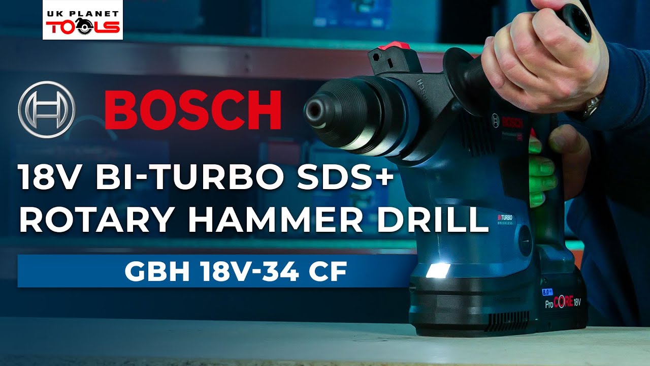 Bosch 18V BITURBO: Cordless Rotary Hammer Drill (GBH 18V-34 CF)