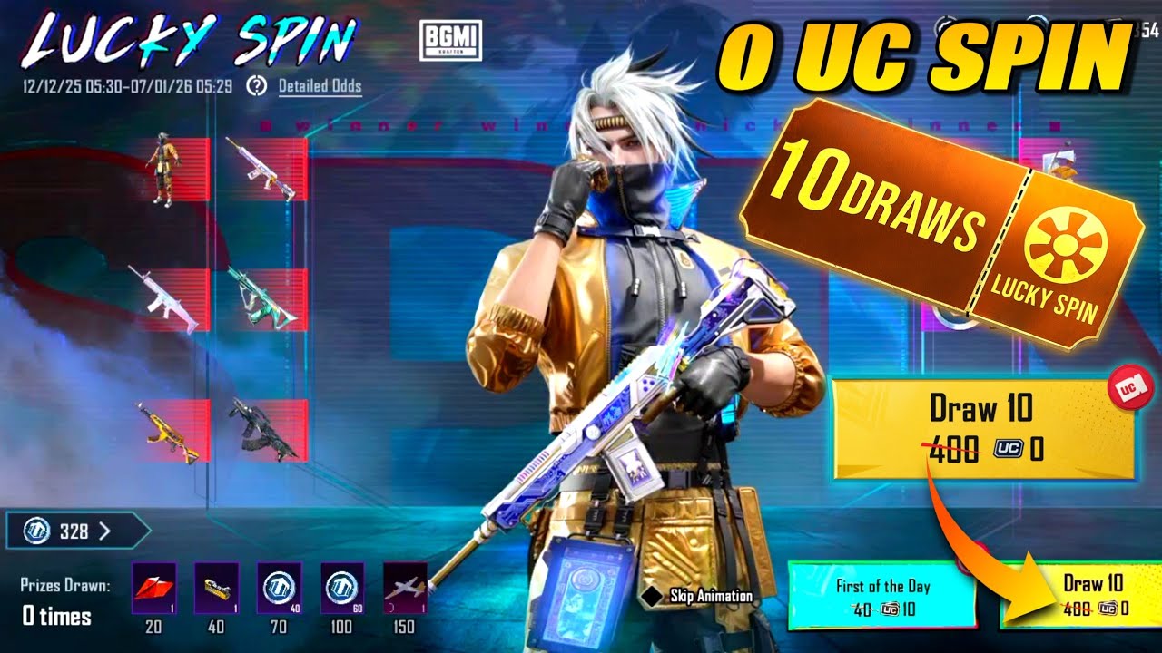 Groza Skin 0 UC New Lucky Spin Crate Opening 4.1 | PMGC Prize Path Lucky Spin Crate Opening