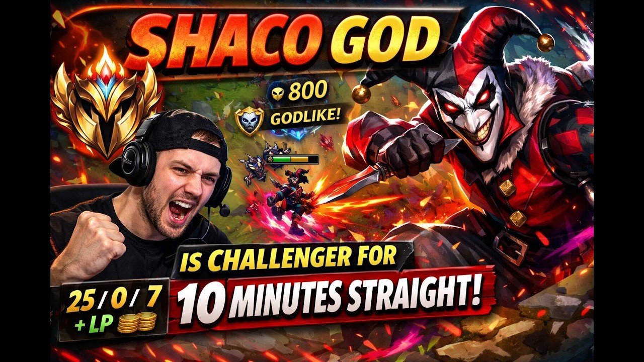 shaco god being challenjur for 17 minutes straight