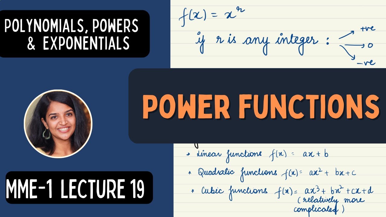 Lecture 19  | Power Functions | Power Function for rational powers | MME-1 | Mathematical Economics