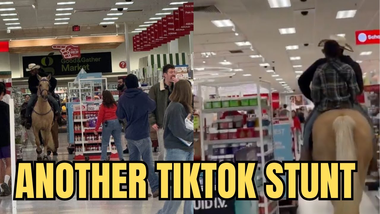 They Rode A Horse inside A Store