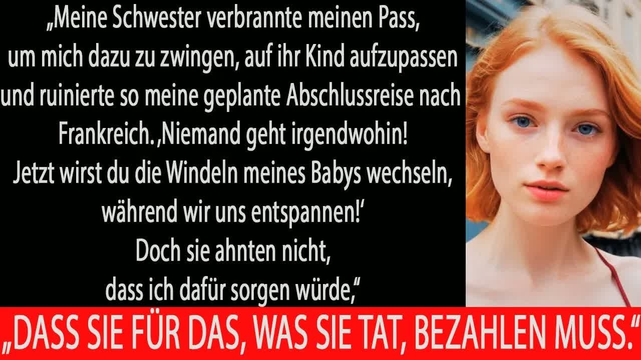 MEINE SCHWESTER VERBRANNTE MEINEN REISEPASS, UM MICH ZU ZWINGEN DOCH SIE BEZAHLTE AM ENDE TEUER