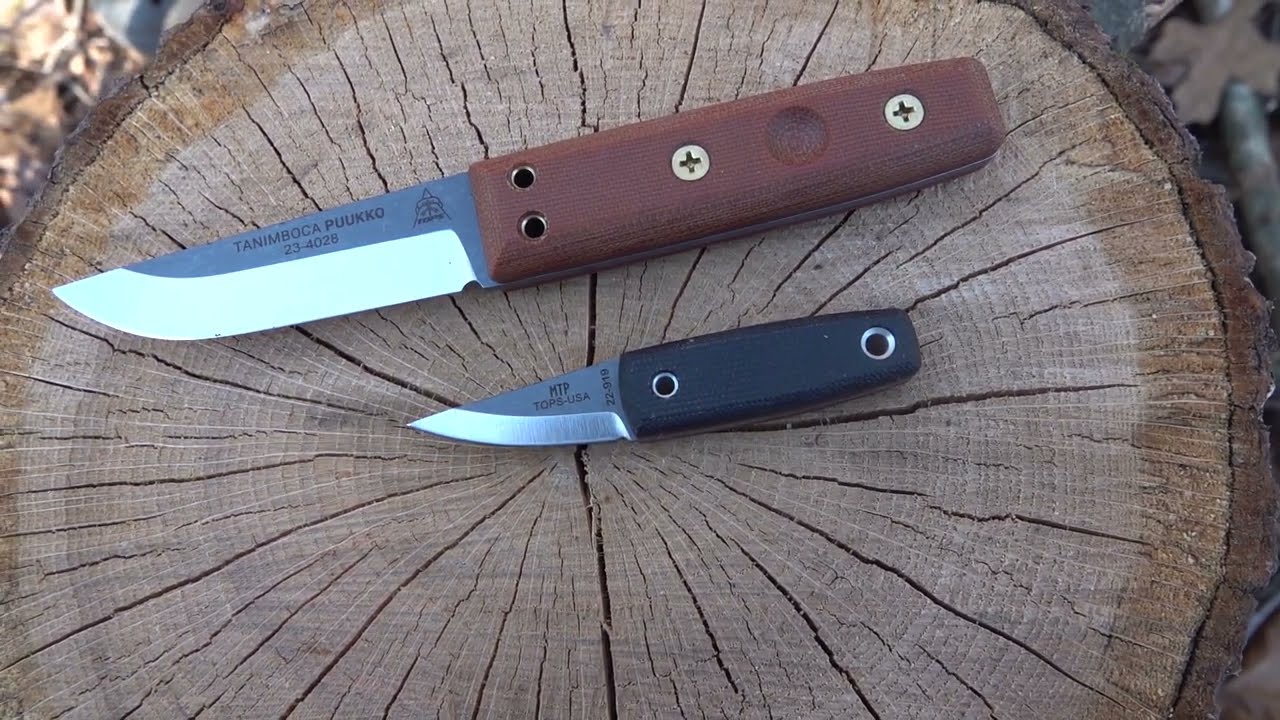 Tops Knives Tanimboca Puukko Vs Mini Tanimboca Puukko Knife