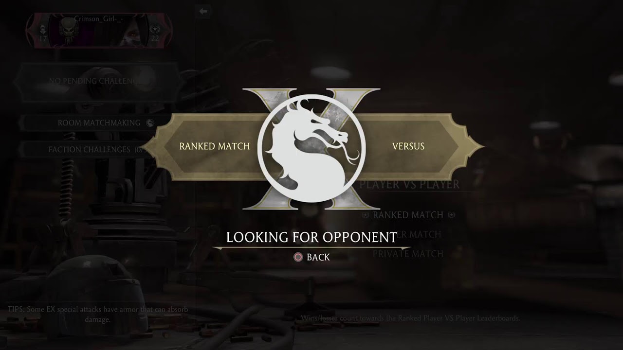 Returning to MKX to try a find some online matches if not then switching 2 MK1