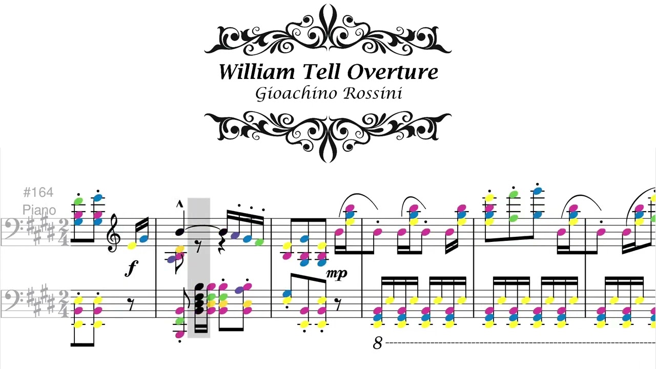 Rossini - William Tell Overture: Finale (Animated Sheet Music) - Learn Opera Overtures