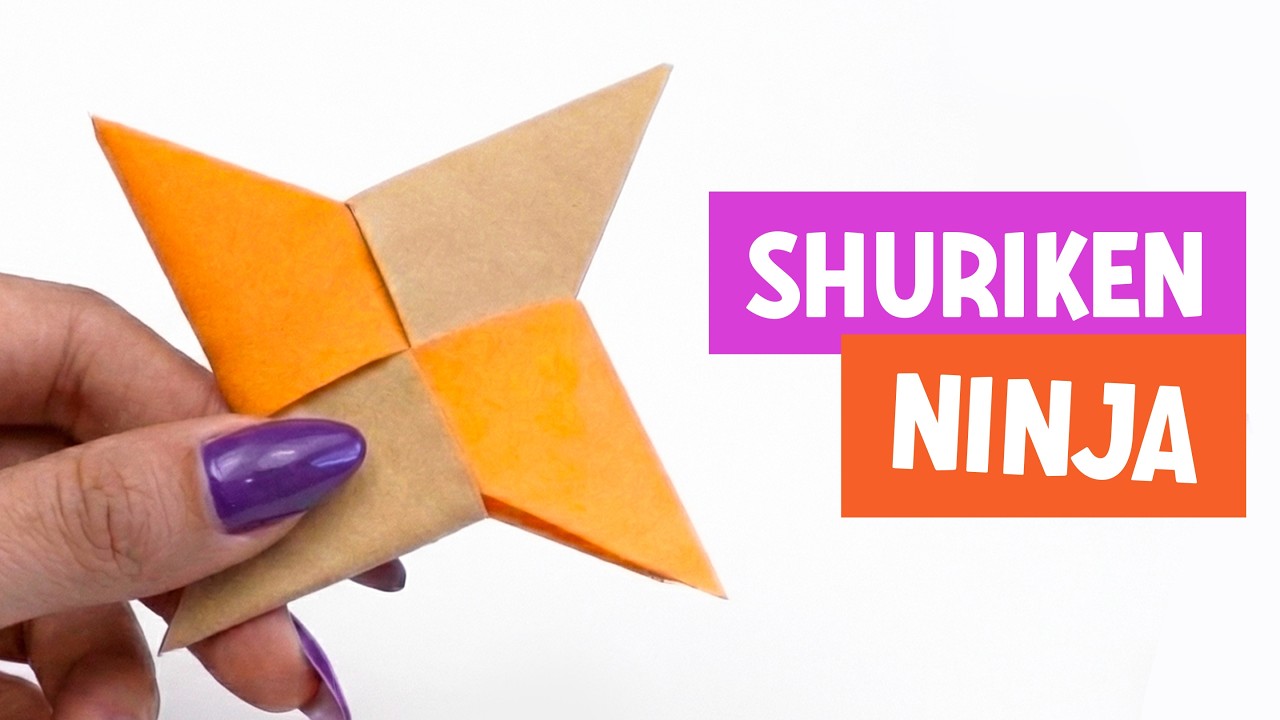 Cómo hacer una ESTRELLA NINJA de papel fácil paso a paso - Shuriken origami