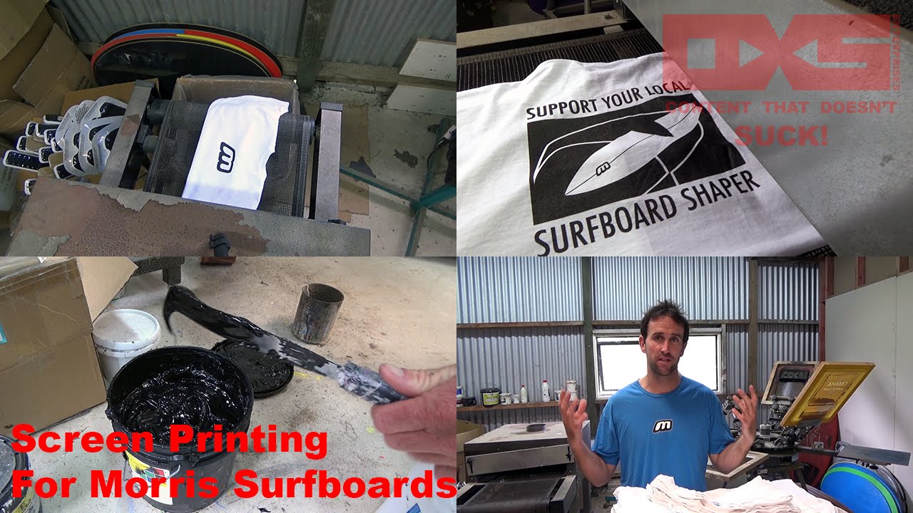 Support Your Local Surfboard Shaper - Screen Printing For Morris Surfboards