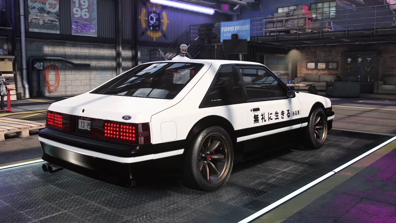 Ford Mustang Foxbody to Initial D Trueno AE 86 Customization and decals - Need for Speed Heat