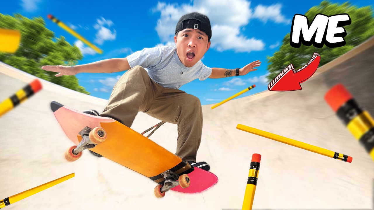 I BUILT A PENCIL SKATEBOARD