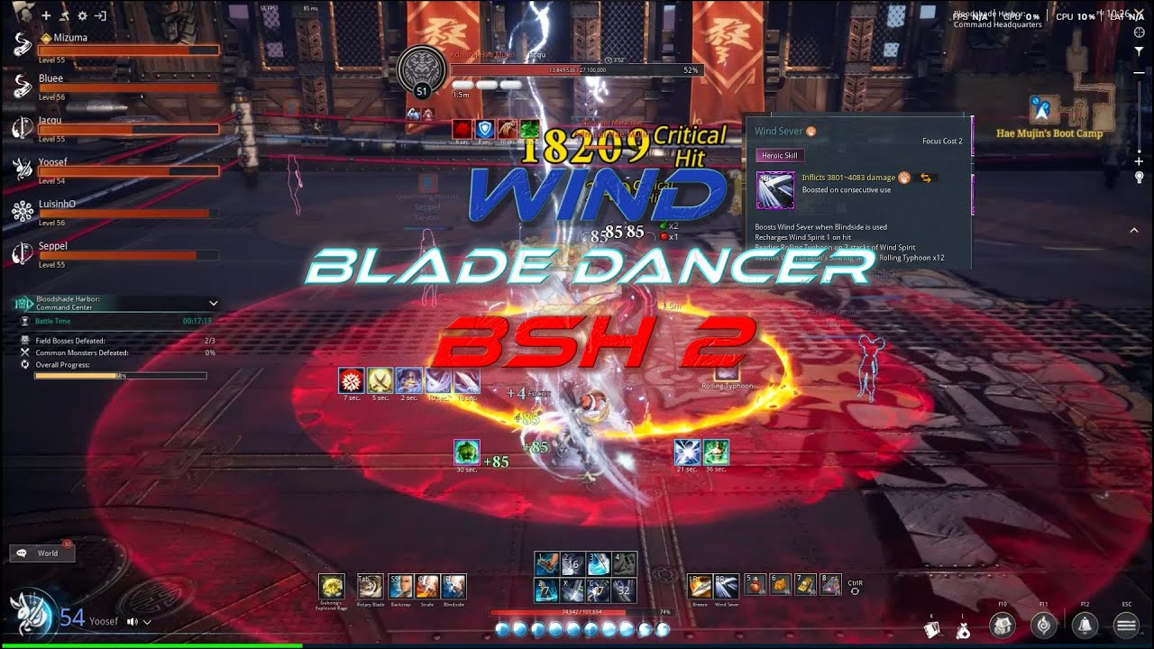Bns neo wind Blade Dancer Gameplay Bsh 2
