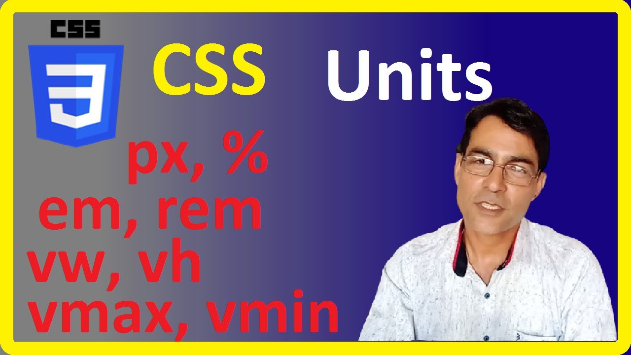 CSS Units in hindi | CSS Units (px, %, em, rem, vh, vw, vmax, vmin) | CSS tutorial for beginners