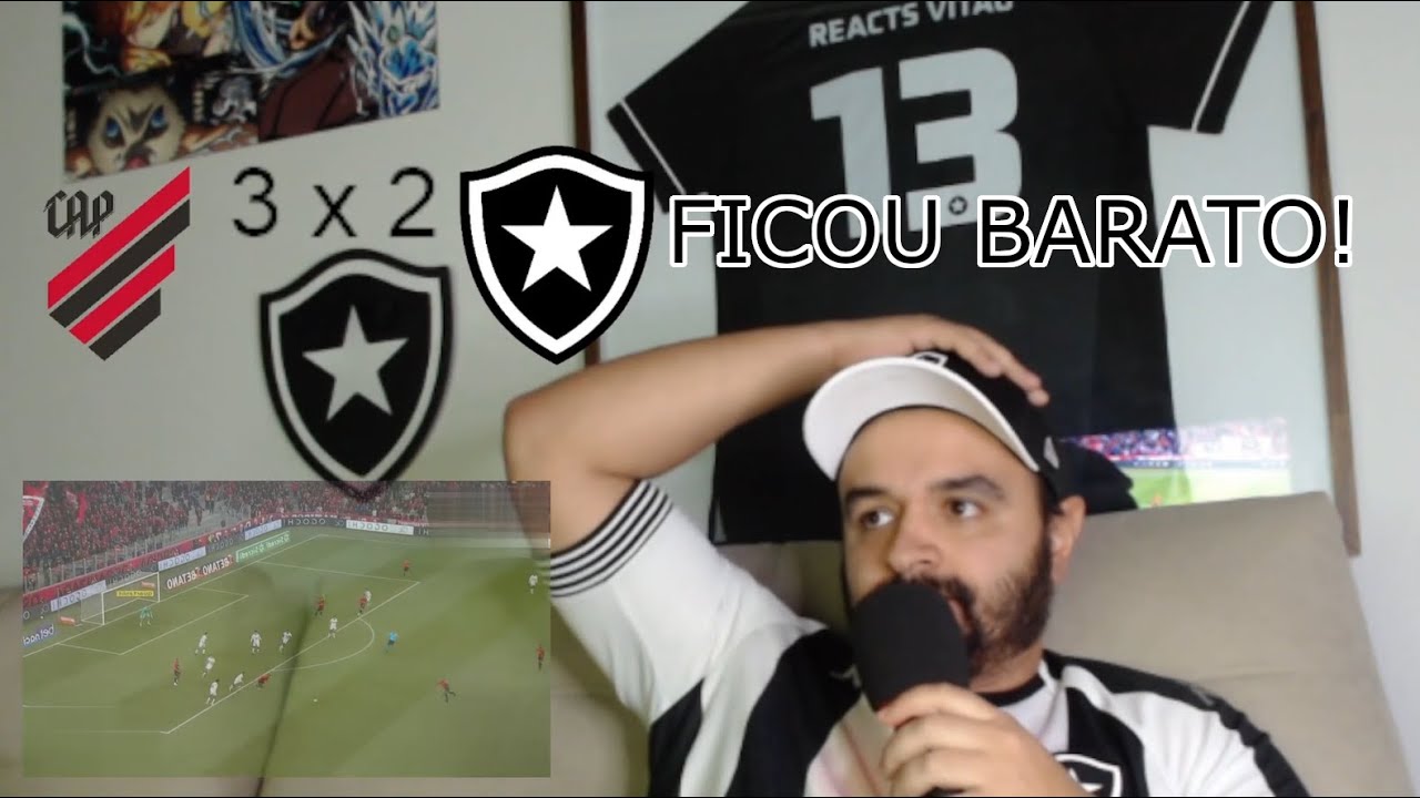 REACT MELHORES MOMENTO ATHLETICO PR 3 X 2 BOTAFOGO - VIRADA HIST&Oacute;RICA