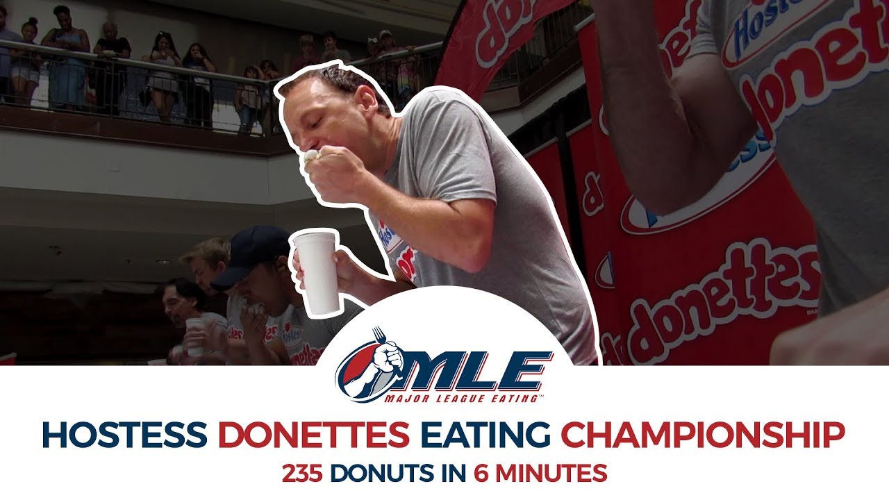 Joey Chestnut Eats 200 Hostess Donettes!