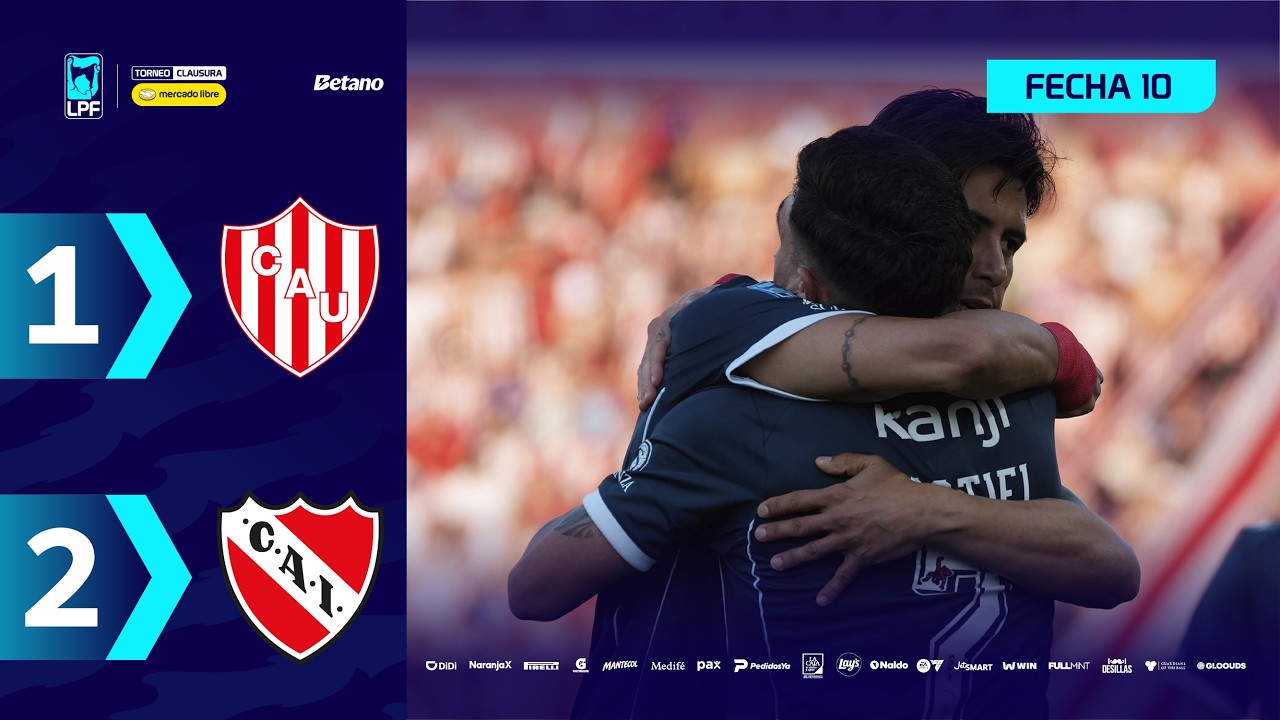 UNI&Oacute;N 1 - 2 INDEPENDIENTE | Resumen del partido | #TorneoMercadoLibre Clausura 2026 🏆