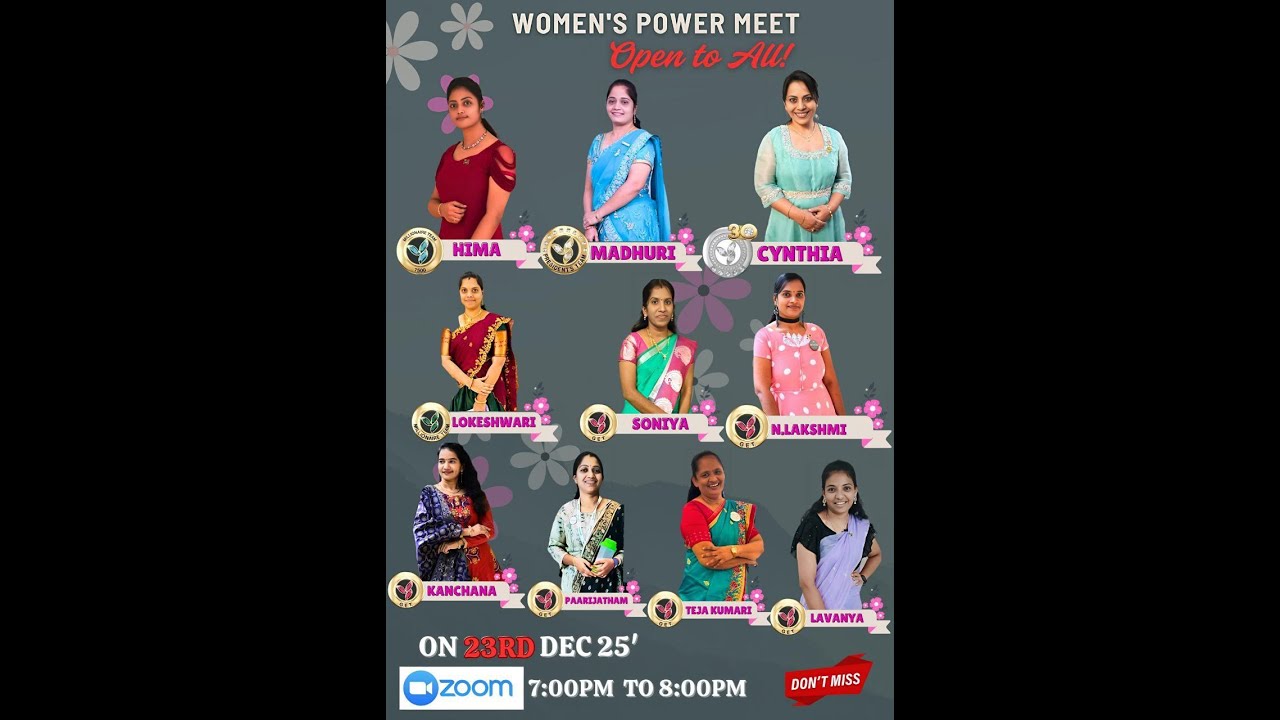 WOMEN'S POWER MEET on 23rd Dec'25- Recognition of Top 10 Best Women Entrepreneurs' Stories!(Telugu)