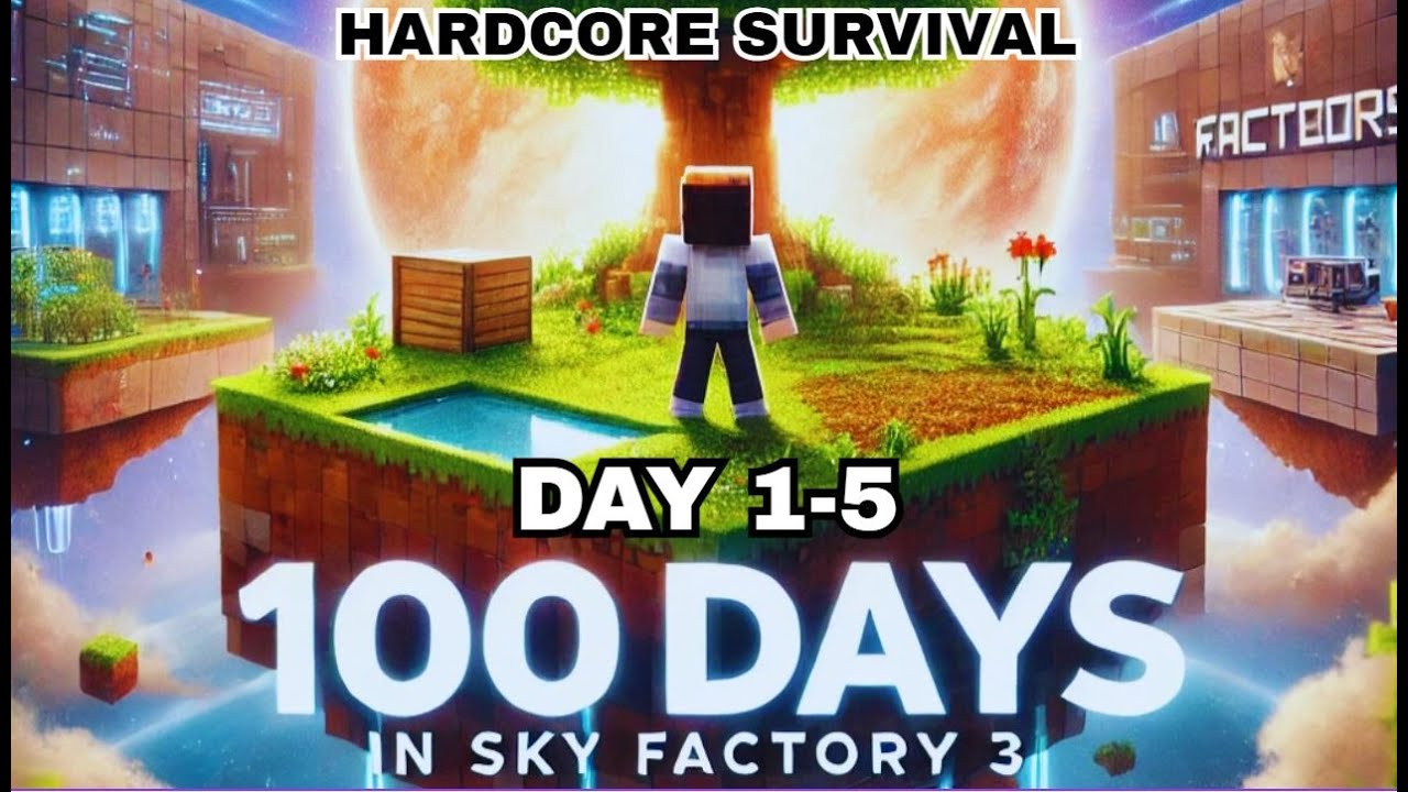 Can I Survive 100 DAYS in Hardcore MODDED Minecraft (Sky Factory 3)